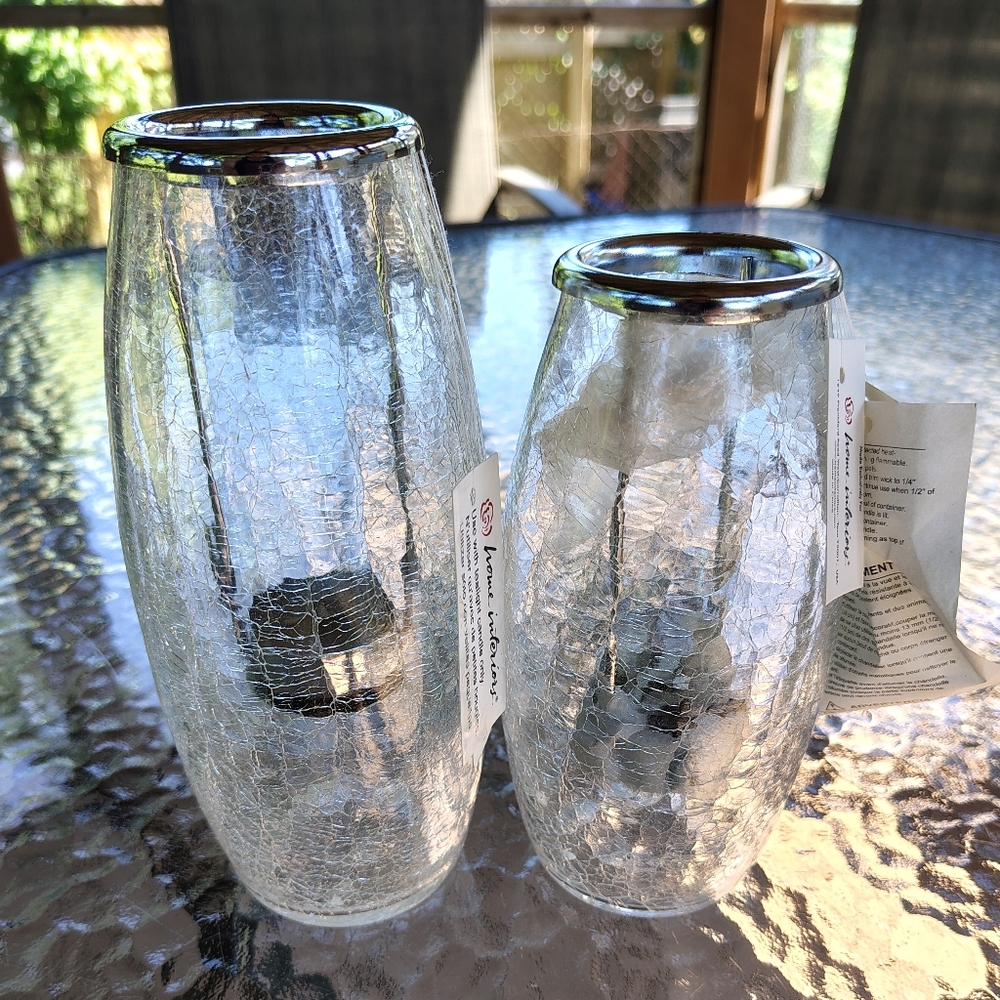 Home Interiors Elegant Silver Candle Holders